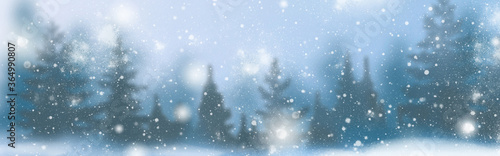 Winter background of snow and the frost with free space for your decoration. Christmas background.