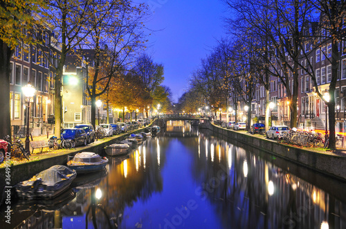 アムステルダムの美しい運河　Beautiful canal landscape in Amsterdam