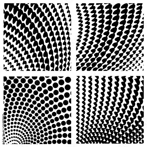 Vector background with distortion effect set