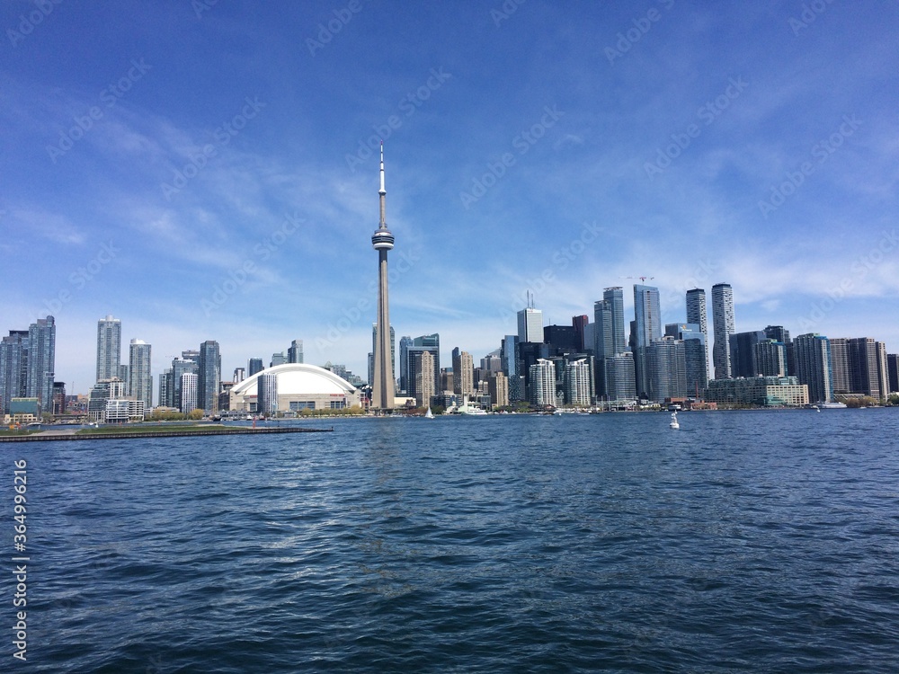 Toronto city skyline and lake Ontario. Toronto, Canada.