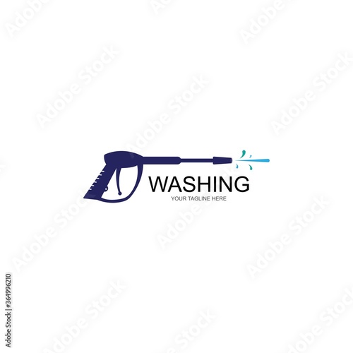 Pressure washing logo template.
