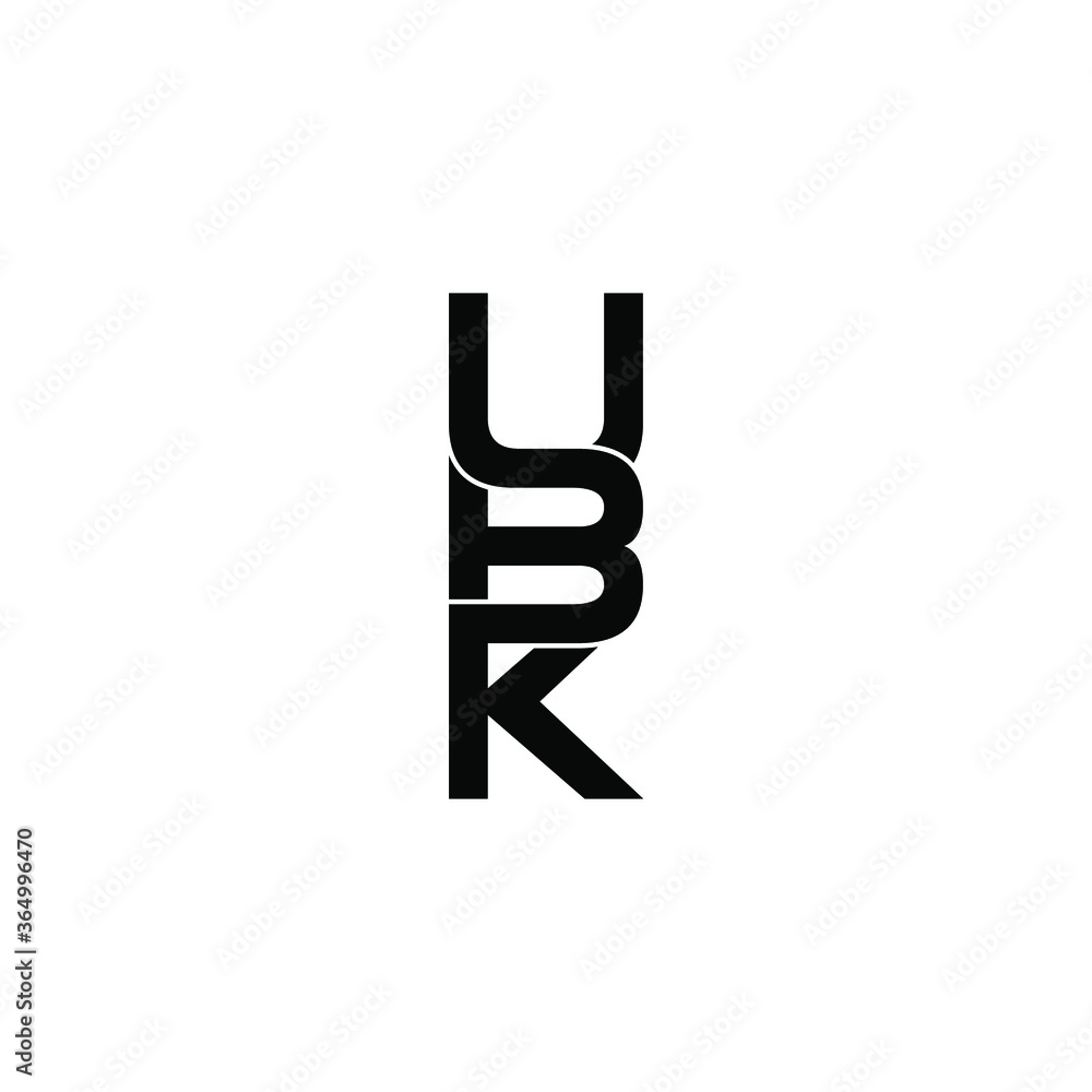 ubk letter original monogram logo design
