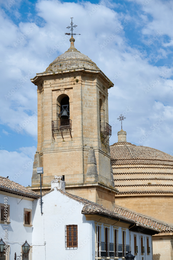 Detail of the bell tower of the Church of the Incarnation, Montefrio, Granada