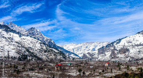 Himalayan mountain range view