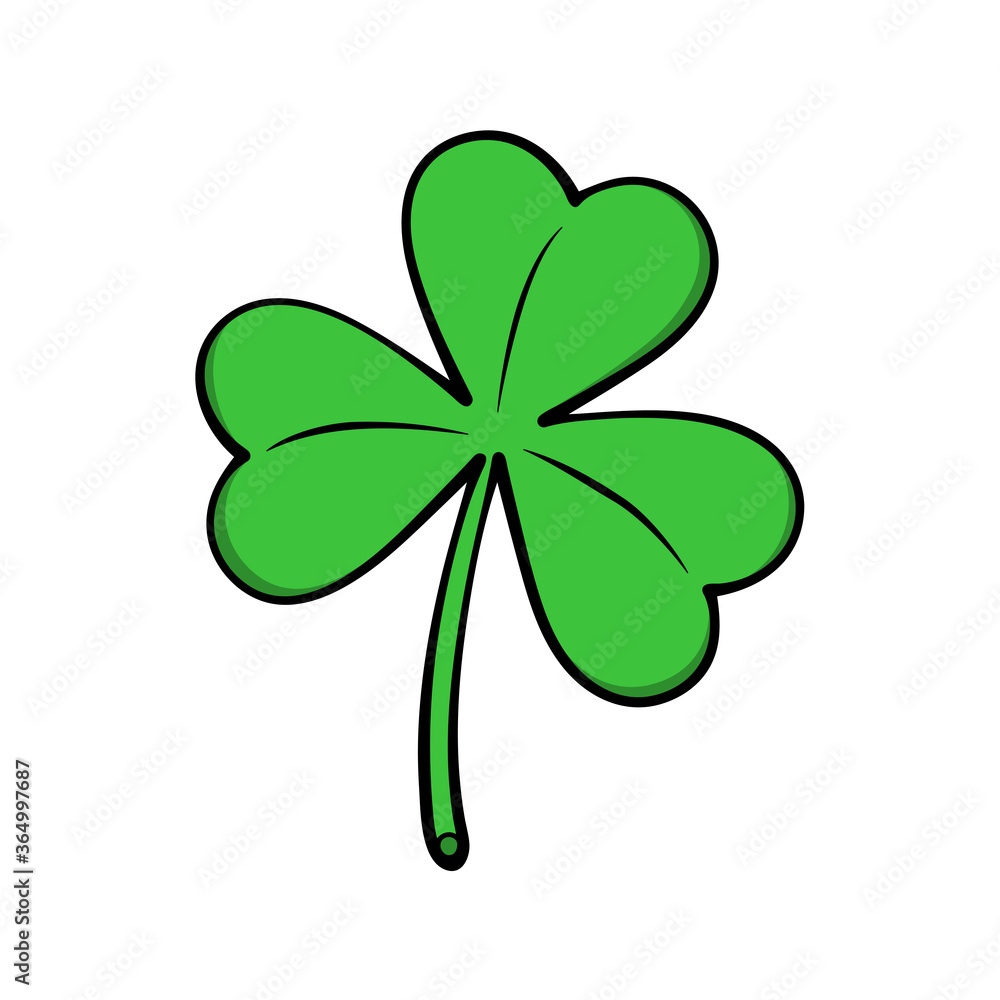 Shamrock Happy Saint Patrick's day three leaved clover green cartoon illustration art vector EPS 10 Shamrock Happy Saint Patrick's day three leaved clover green cartoon illustration art vector EPS 10