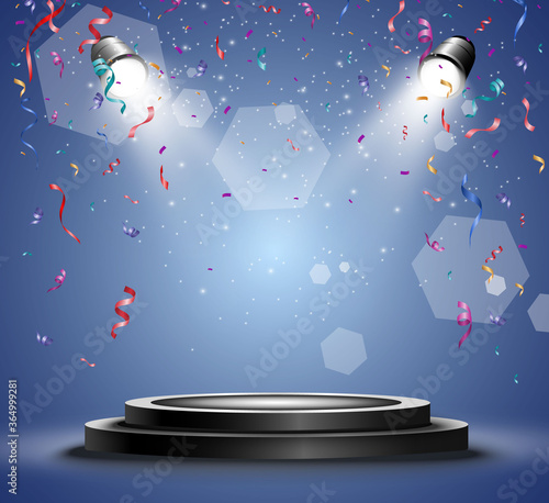 Lots of colorful tiny confetti and ribbons on transparent background. Festive event and party. Multicolor background.Colorful bright confetti isolated on transparent background