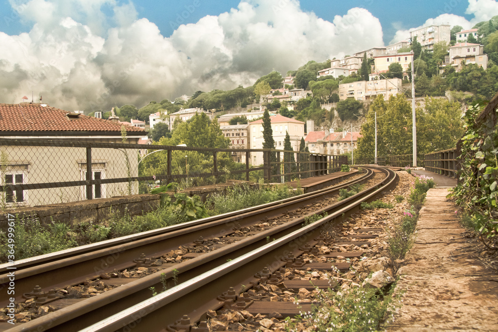 Fototapeta premium railway in the mountains