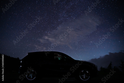 星空と車