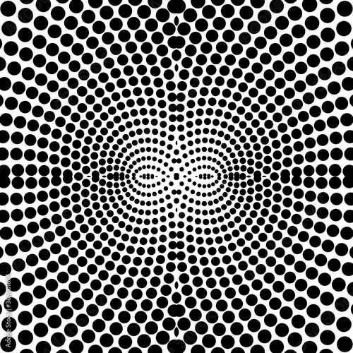 Vector geometric background with distortion effect