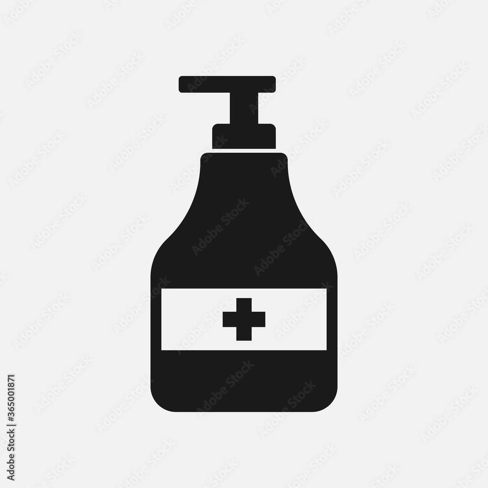 Hand sanitizer icon illustration. Medical liquid hygiene soap. Hand sanitizer icon illustration. Medical liquid hygiene soap.