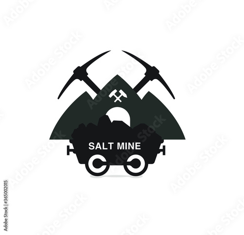 Coal mine trolley, mining cart with coal