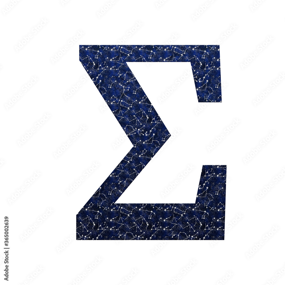 Greek alphabet, Sigma with constellation pattern