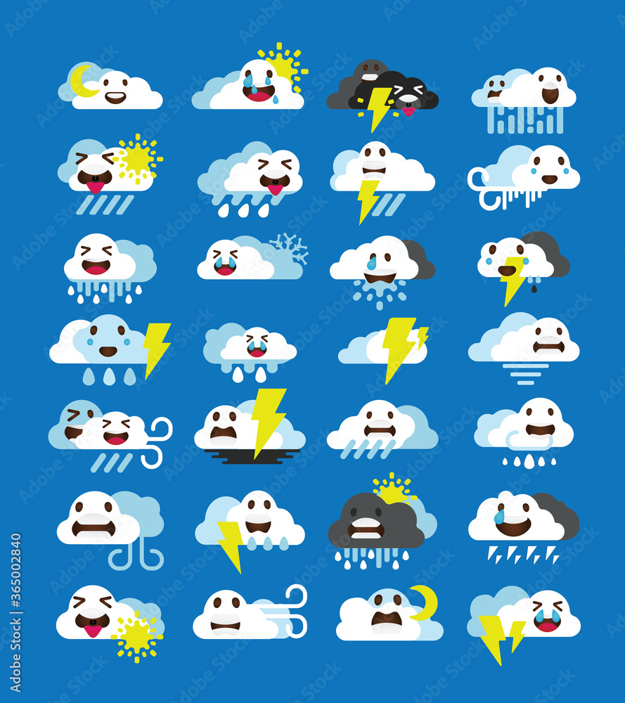 Outline Weather Icons - Vector Outline Weather Icons - Vector