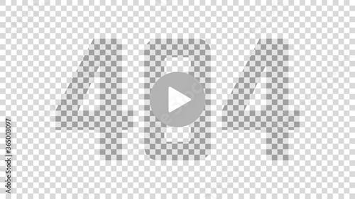 Error 404 page with play button