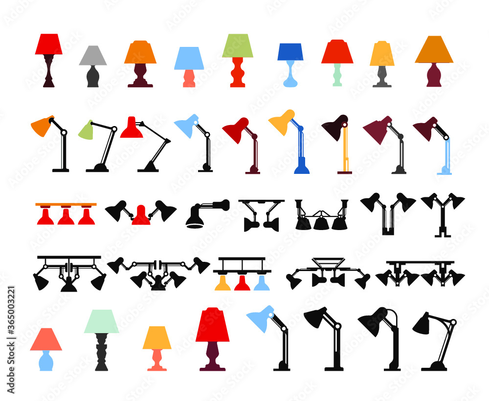 Antique Lamp Sets,Wall Lamps, Home Interior, Office table lamp Stock