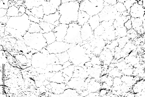 Distressed overlay texture of rough surface, dry soil, cracked ground. Grunge background. One color graphic resource.