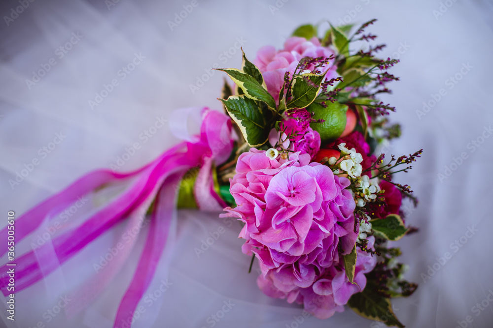 Wedding bouquet of pink flowers Wedding bouquet of pink flowers