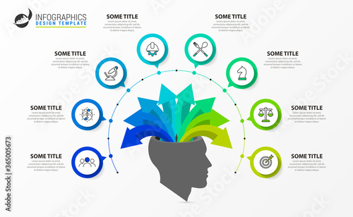 Infographic design template. Creative concept with 8 steps