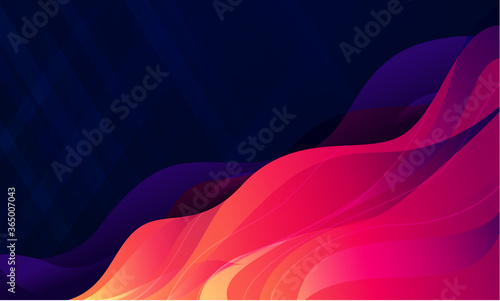 abstract background with red waves