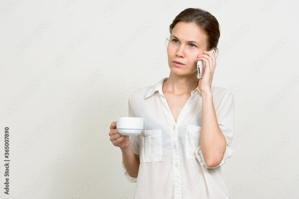 Portrait of young businesswoman with blond hair Portrait of young businesswoman with blond hair
