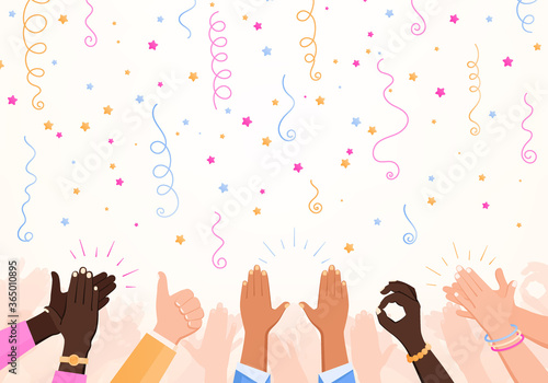 Festive Clapping Hands Composition