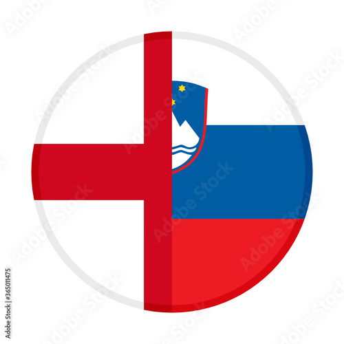 Free Download round icon with england and slovenia flags - GFXLoad
