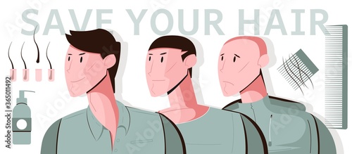 Hair Saving Flat Composition