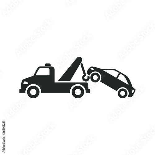 Car towing icon photo
