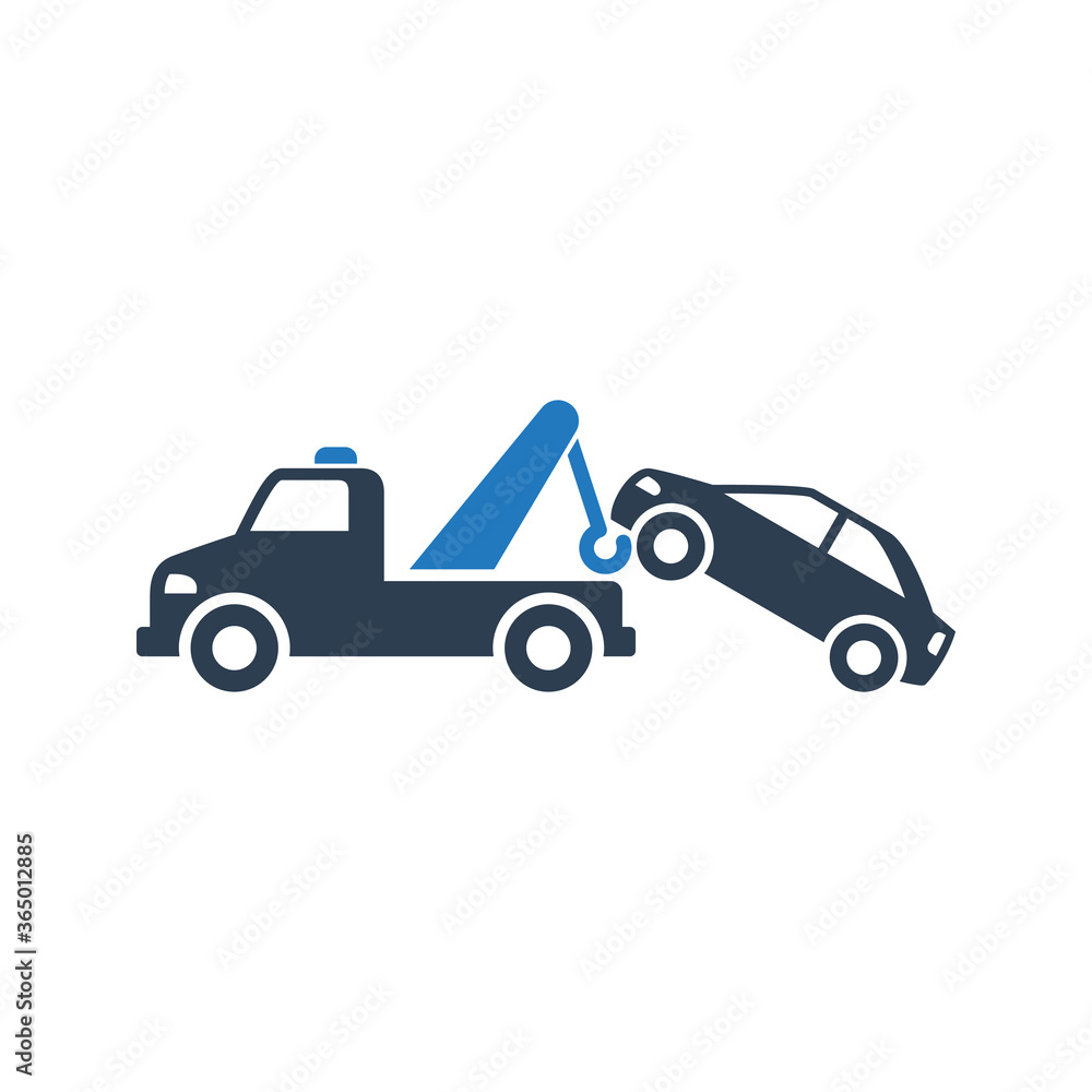 Car towing icon