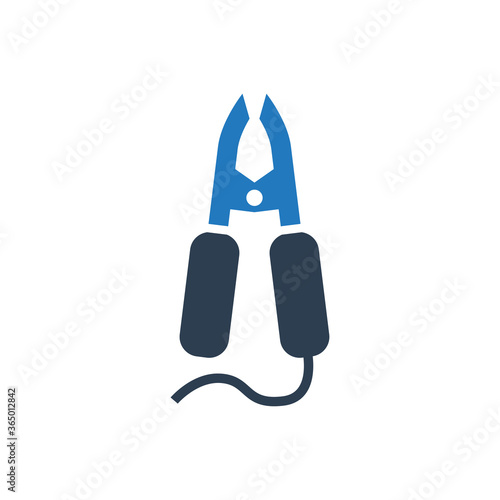 Battery charger clamp icon