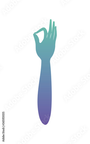 okey hand design of People arm finger person learn communication healthcare theme Vector illustration
