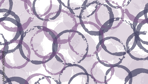 Summer watercolor circle stamps textile print. Circular splotch overlapping elements vector 