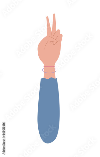 peace and love hand design of Hippie art and creative theme Vector illustration
