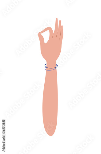okey hand design of People arm finger person learn communication healthcare theme Vector illustration