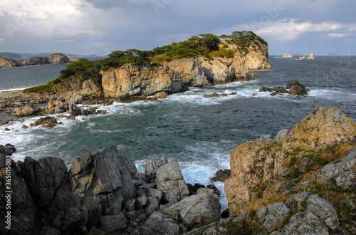 Far Eastern State Marine Reserve. View at Teplaya (Warm) Bay of Peter the Great Gulf. Gamow Peninsula, Primorsky Krai (Primorye), Far East, Russia.