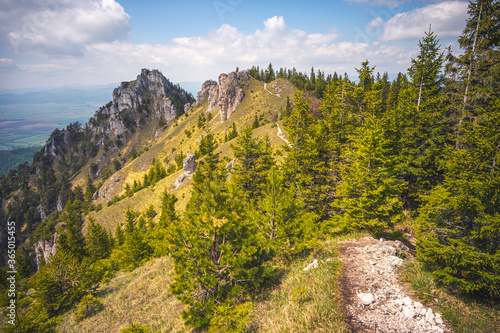 Hiking in slovakia moutains. View from the hills. Ostra, tlsta Peak, Velka Fatra. Slovakia photo