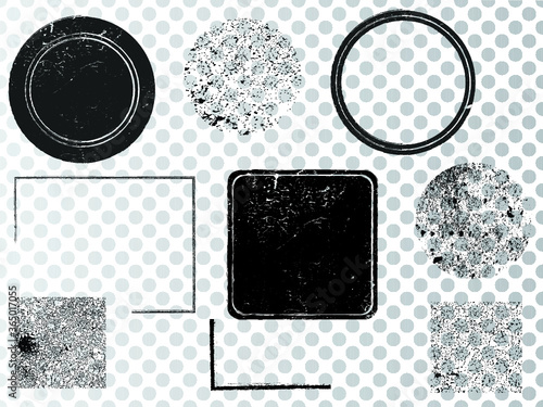 Grunge stamps . Vector design elements . Vector