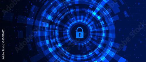 Cybersecurity and information or network protection. Future technology web services for business and internet project