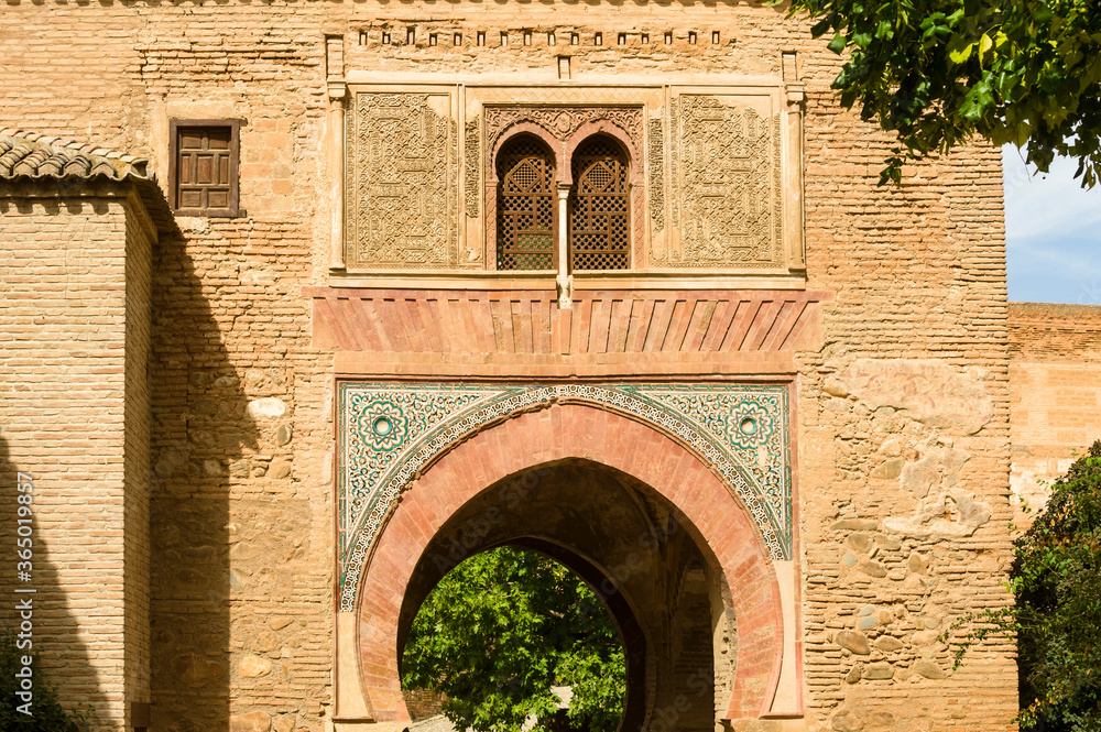 The Wine Gate (Puerta del Vino) in Alhambra, Granada, Spain
