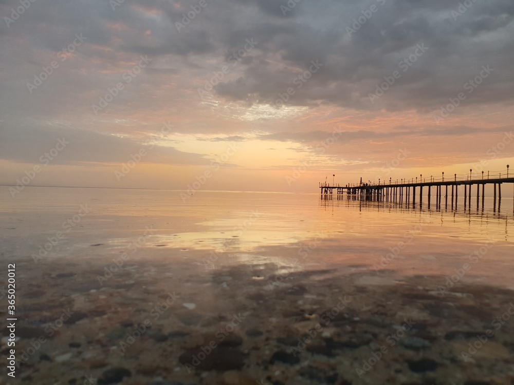 sunset by the sea