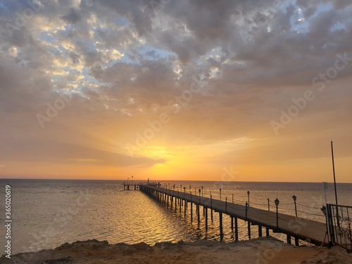 sunset by the sea