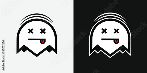 Ghost logo. Flat, clean, vector.