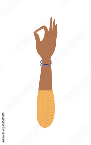 okey hand design of People arm finger person learn communication healthcare theme Vector illustration