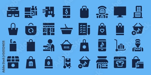 supermarket icon set
