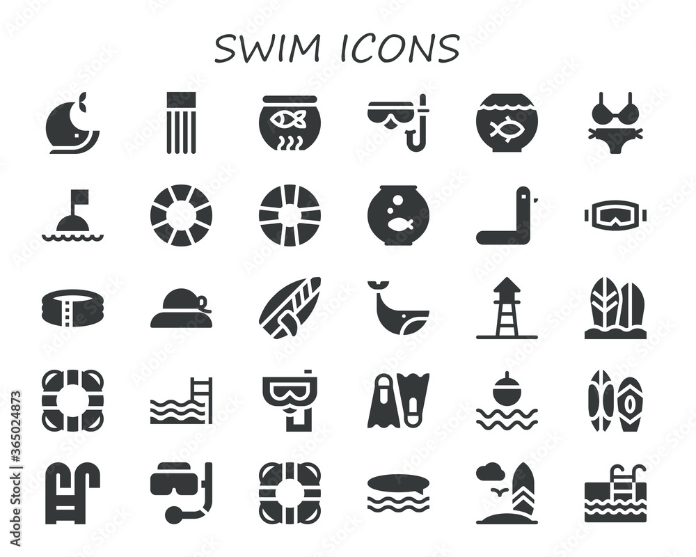 swim icon set swim icon set