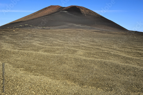 volcanic mountain at Timanfaya National Park, Lanzarote Island, Canary Islands, Spain