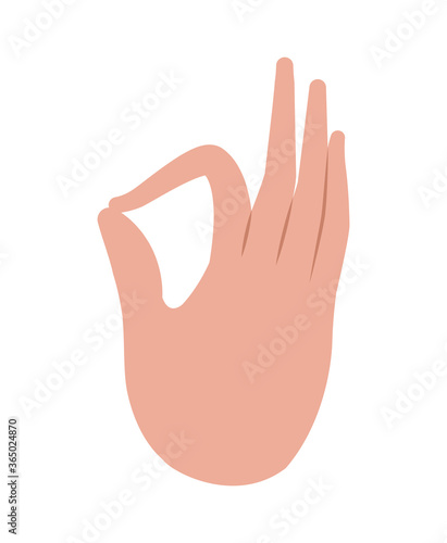 okey hand design of People arm finger person learn communication healthcare theme Vector illustration