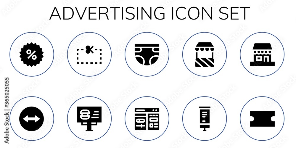 advertising icon set advertising icon set