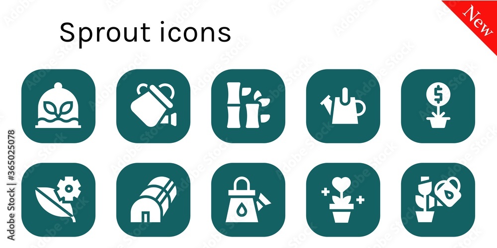 sprout icon set sprout icon set