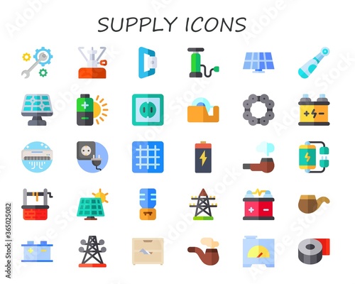 supply icon set